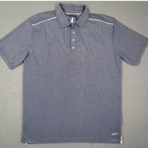 Johnnie-O PREP-FORMANCE Polo Shirt Mens Large Blue Twilight JMPO1420 Pima Cotton